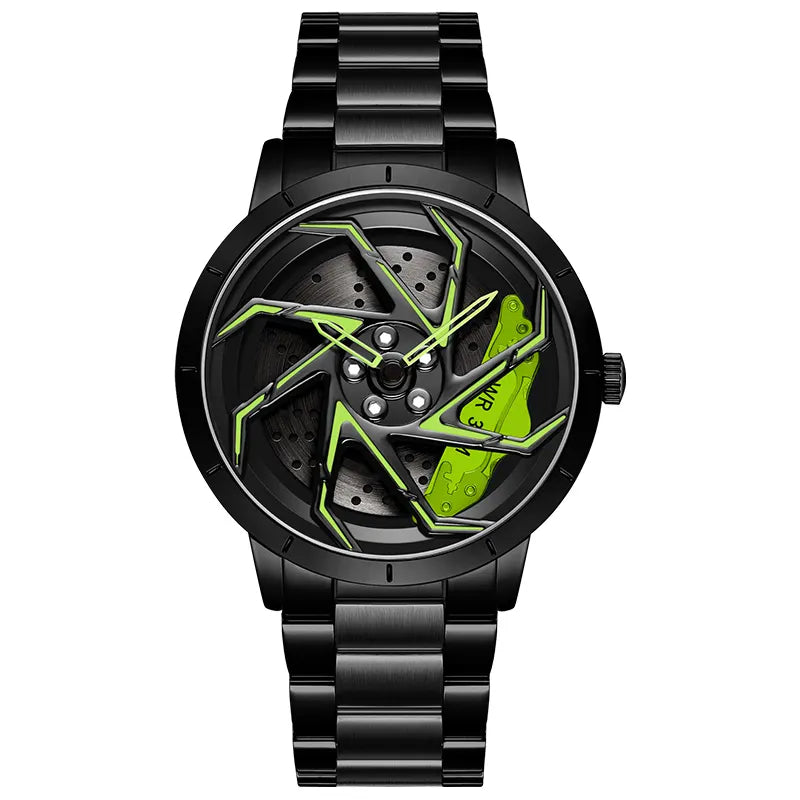DYLS Rotating Dial Car Wheel Watch for Men - 1088