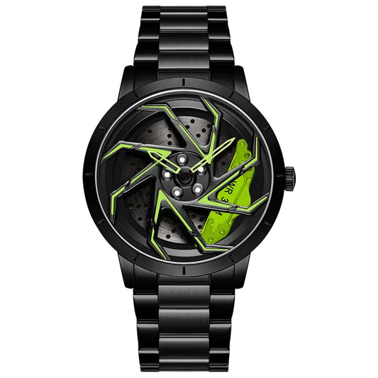 DYLS Rotating Dial Car Wheel Watch for Men - 1088