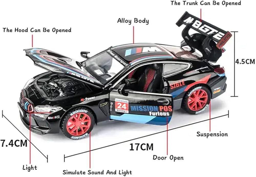 BEEMER M8 GTE Model Metal Diecast Car Scale 1:32