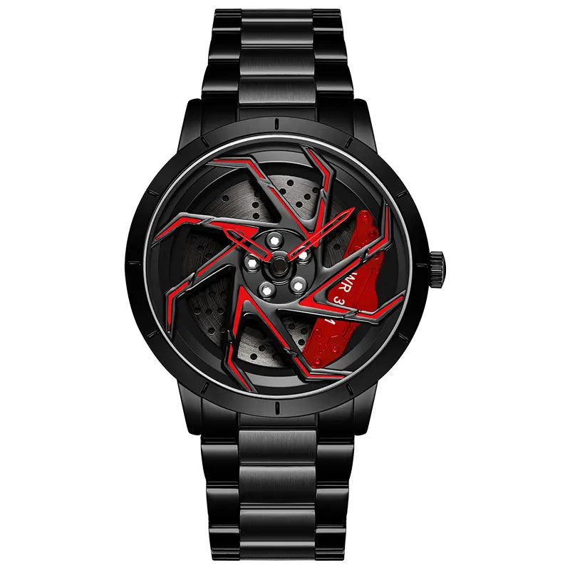 DYLS Rotating Dial Car Wheel Watch for Men - 1088