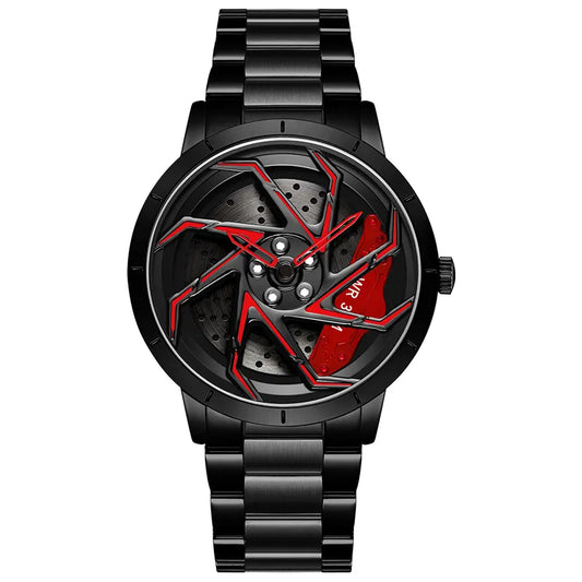 DYLS Rotating Dial Car Wheel Watch for Men - 1088