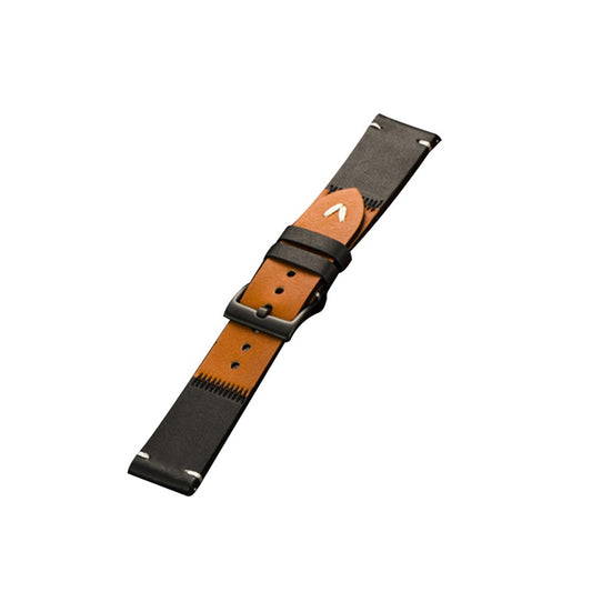 Orange Dual Tone Leather Strap