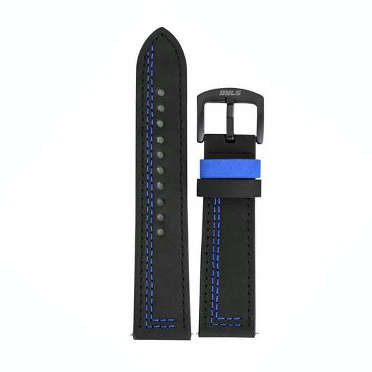 BLACK & BLUE LEATHER STRAP